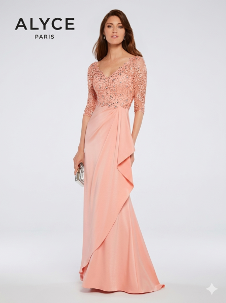 Special Occasion V-Neckline Plus Size A Line Dress - Image 3