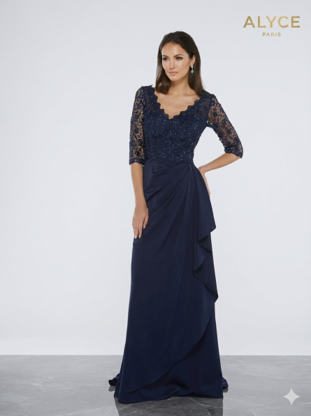 Special Occasion V-Neckline Plus Size A Line Dress - Image 6
