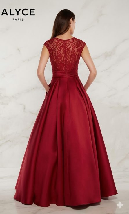 Special Occasion V-neckline Plus Size A Line Dress - Image 4