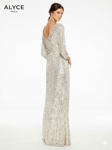 Special Occasion V-neckline Plus Size Straight Dress - Image 5