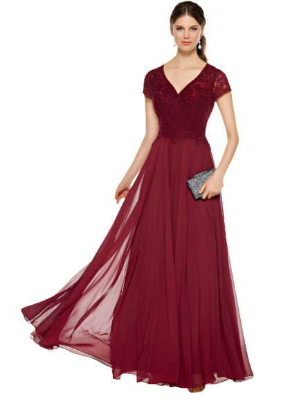 Long Cowl Shimmery/sparkly Straight Dress - Image 4