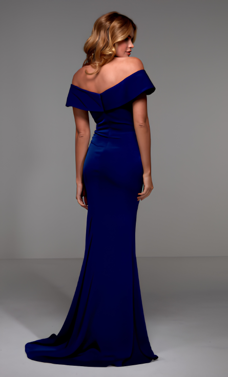 Special Occasion Off The Shoulder Neckline Elegant Mermaid Dress - Image 3