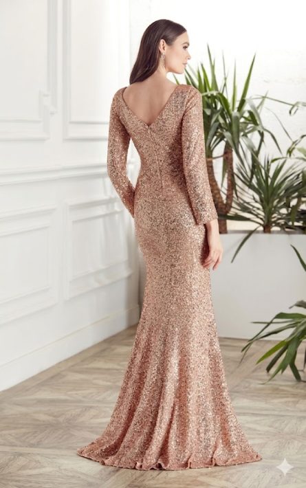 Special Occasion V-neckline Ruched/draped Straight Dress - Image 5