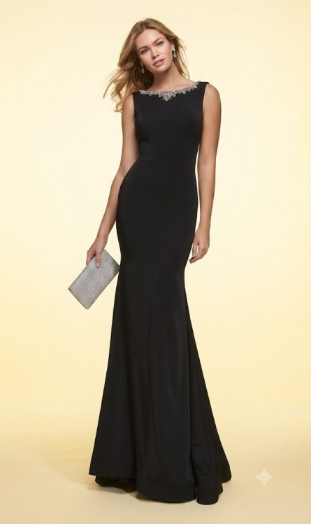 Special Occasion Illusion Neckline Chic Mermaid Dress - Image 4