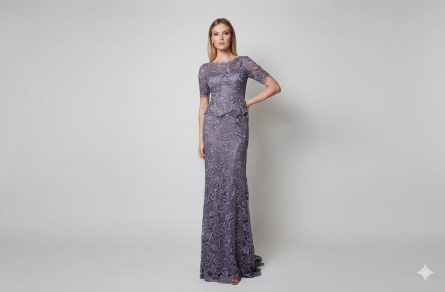Special Illusion Neckline Chic Straight Dress - Image 3