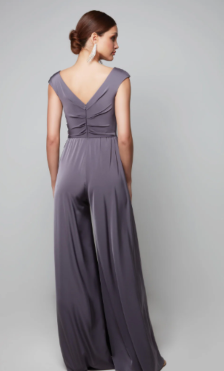 Special Occasion V-Neckline Chic Jumpsuit Dress - Image 5