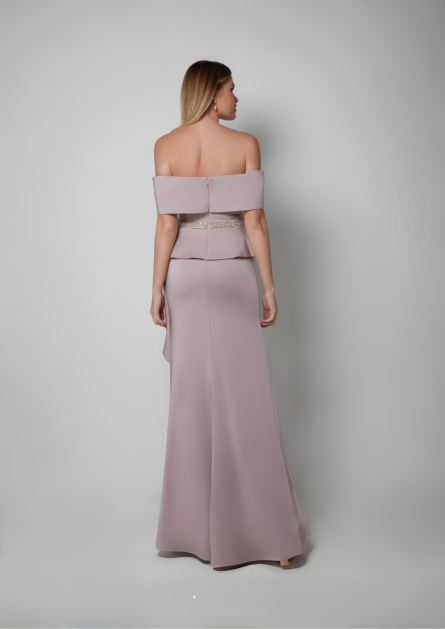 Special Occasion Off The Shoulder Neckline Ruched/draped elegant - Image 3