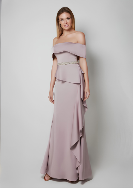 Special Occasion Off The Shoulder Neckline Ruched/draped elegant - Image 4