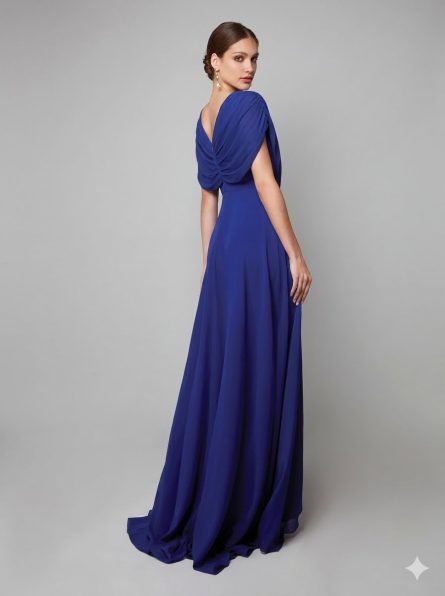Special Occasion V-Neckline Elegant A Line Dress - Image 4