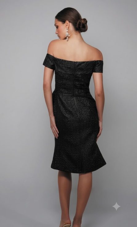 Special Occasion Off The Shoulder Neckline Chic Straight Dress - Image 3