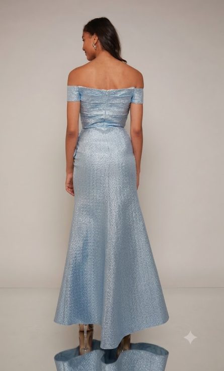 Special Occasion Off The Shoulder Neckline Elegant Straight Dress - Image 4