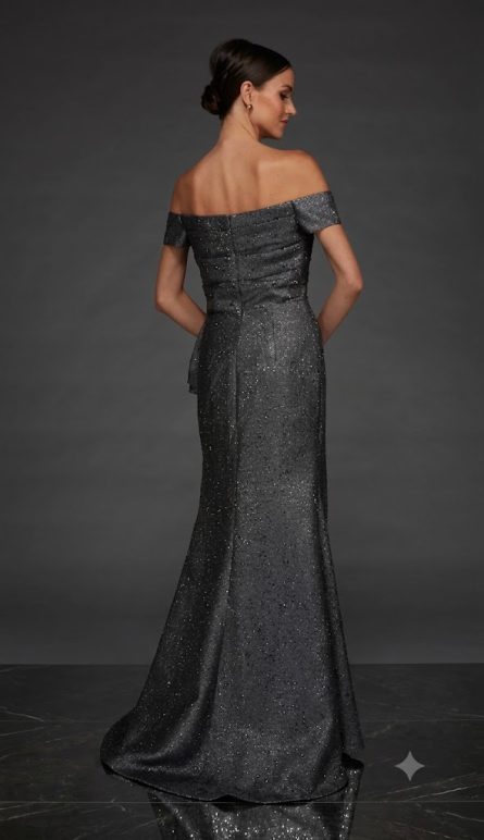 Special Occasion Off The Shoulder Neckline Elegant Straight Dress - Image 6
