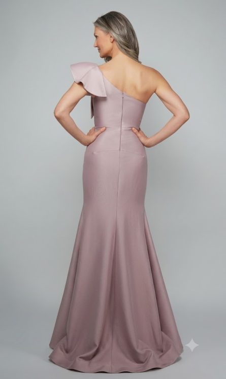 Special Occasion One Shoulder Neckline Chic Mermaid Dress - Image 8
