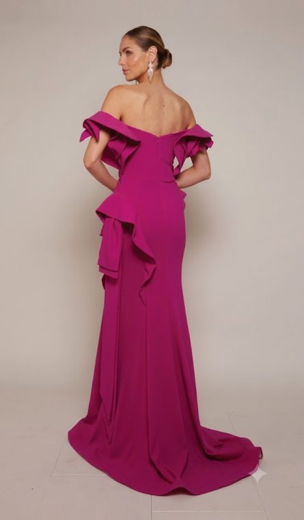 Special Occasion Off The Shoulder Neckline Ruffles Mermaid Dress - Image 4