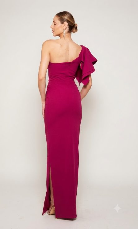 Special Occasion One Shoulder Neckline Elegant Straight Dress - Image 5