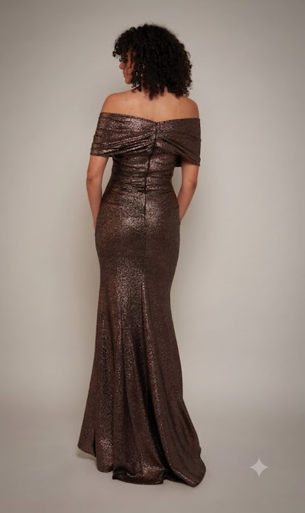 Special Occasion Off The Shoulder Neckline Elegant Mermaid Dress - Image 3