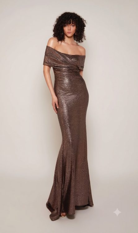 Special Occasion Off The Shoulder Neckline Elegant Mermaid Dress - Image 4