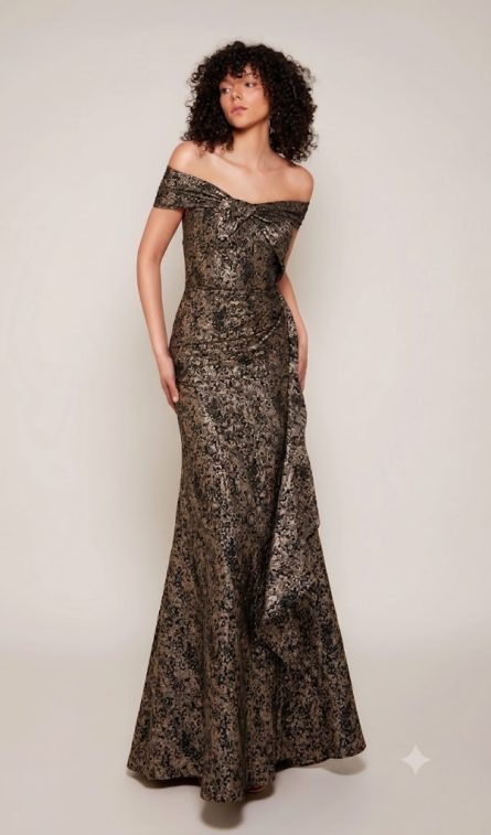 Special Occasion Off the Shoulder Neckline Ruffles Mermaid Dress - Image 4