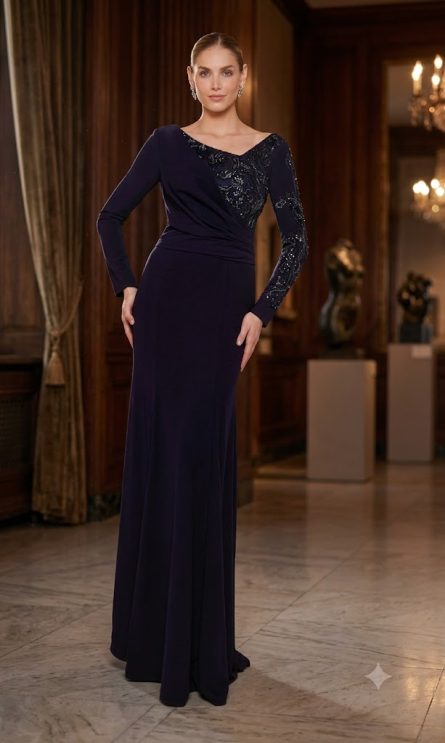Special Occasion Asymmetrical Plus Size Straight Dress - Image 3